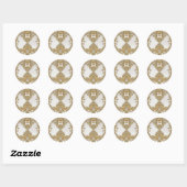 Decoratieve Gold Seal Wedding Sticker (Vel)