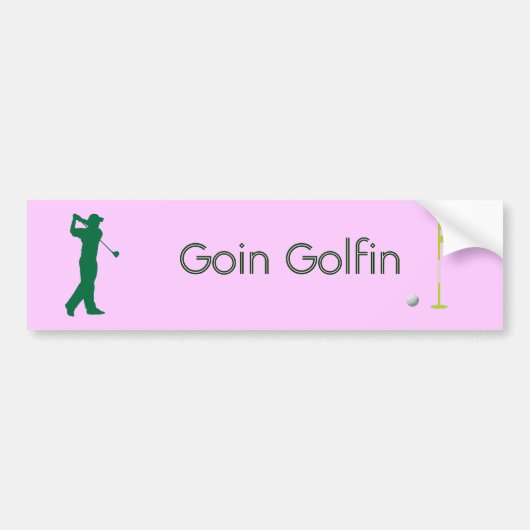 Decoratieve golfing bumpersticker (Voorkant)