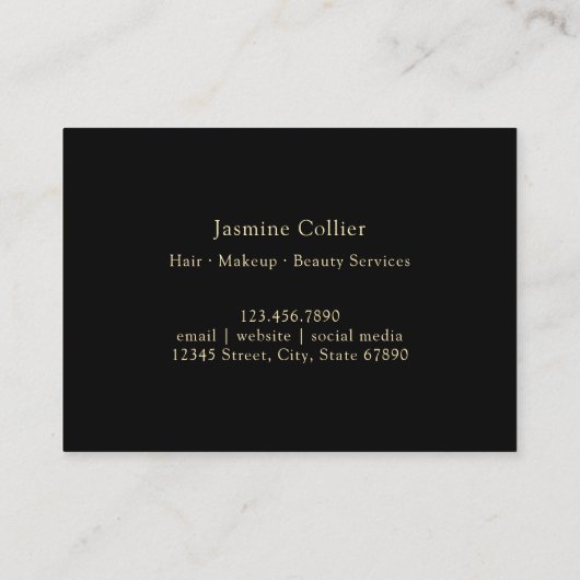 Decoratieve goudbarokgrens Lijst Visitekaartje (Achterkant)