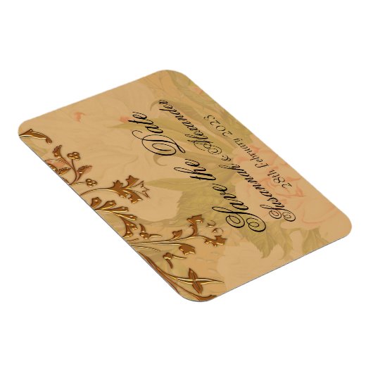 Decoratieve gouden bloemen en volkshuisvesting magneet (Rechterzijde)