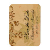 Decoratieve gouden bloemen en volkshuisvesting magneet (Verticaal)