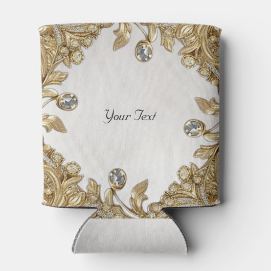 Decoratieve gouden bruiloft gunst Koelbox Blikjeskoeler (Achterkant)