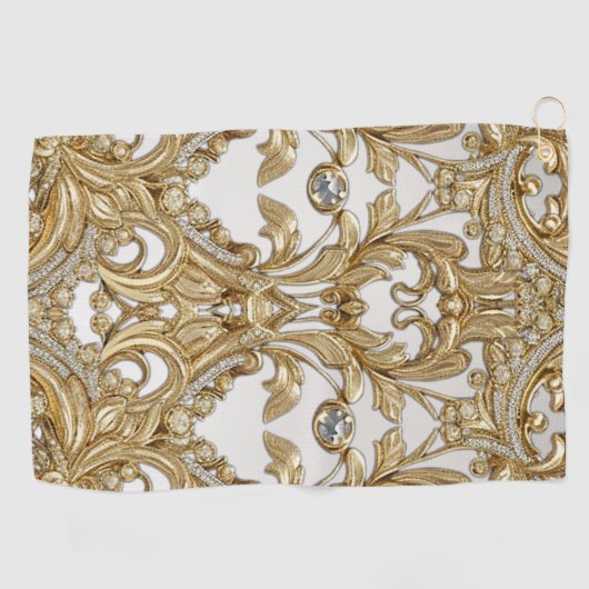 Decoratieve gouden golfhanddoek (Horizontaal)