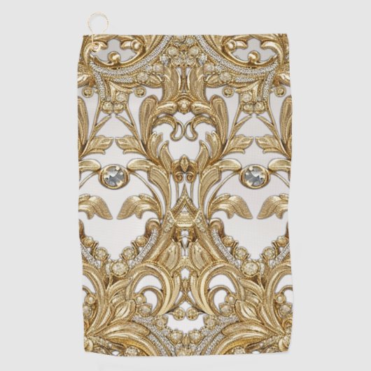 Decoratieve gouden golfhanddoek (Voorkant)