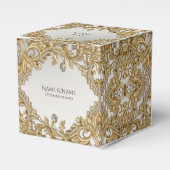 Decoratieve gouden gunstbox bedankdoosjes (Voorkant Zijde)