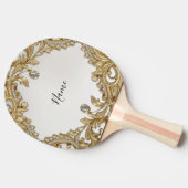 Decoratieve gouden Ping Pong Paddle Tafeltennisbatje (Zijkant)