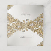 Decoratieve gouden plaatskaart plaatskaartje (Buitenkant ongevouwen)