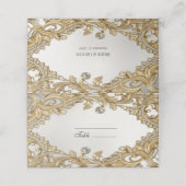 Decoratieve gouden plaatskaart plaatskaartje (Buitenkant ongevouwen)