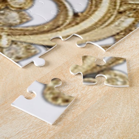 Decoratieve gouden puzzel legpuzzel (Zijkant)
