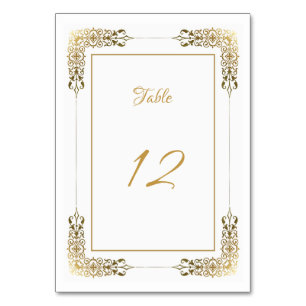 Decoratieve gouden rand bruiloft kaart