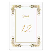 Decoratieve gouden rand bruiloft kaart (Voorkant)