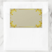 decoratieve gouden rand label Sticker (Tas)