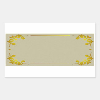 decoratieve gouden rand label Sticker