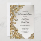 Decoratieve gouden repetitie diner kaart (Voorkant)