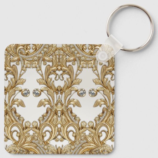 Decoratieve gouden Sleutelhanger (Achterkant)