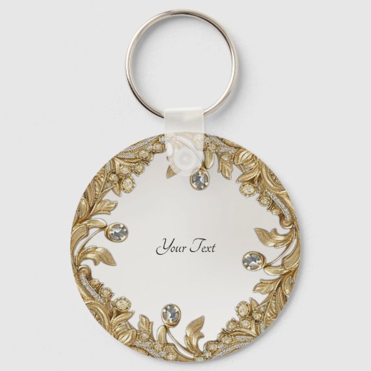 Decoratieve gouden Sleutelhanger (Voorkant)