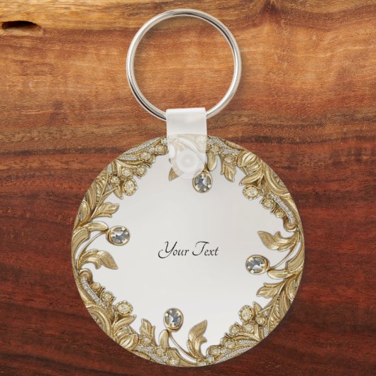 Decoratieve gouden Sleutelhanger (Achterkant)