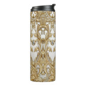 Decoratieve Gouden Thermische Tumbler Thermosbeker (Gedraaid links)