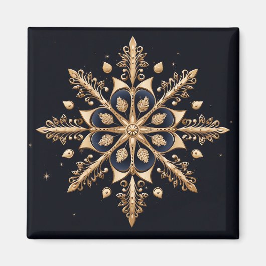 Decoratieve gouden vakantiemagneet magneet (Voorkant)