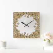 Decoratieve gouden wandklok (Huis)