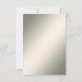 Decoratieve Gouden Witte Bloemen RSVP-Kaart RSVP Kaartje (Achterkant)