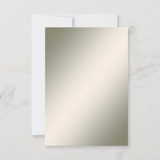 Decoratieve Gouden Witte Bloemen RSVP-Kaart RSVP Kaartje (Achterkant)