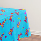 Decoratieve gradiënt gestileerd Sweet 16 op blauw Tafelkleed (Voorbeeld)