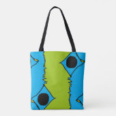 Decoratieve grafische kaart tote bag (Achterkant)