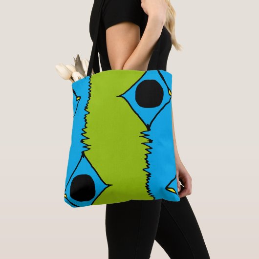 Decoratieve grafische kaart tote bag (Dichtbij)