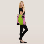 Decoratieve grafische kaart tote bag (Op model)