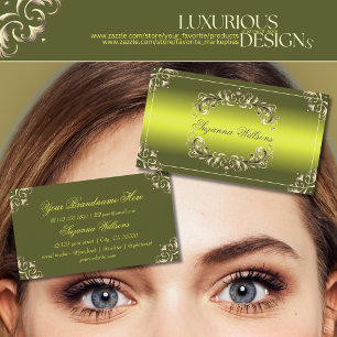 Decoratieve Green Yellow Eye Catching en luxe Visitekaartje
