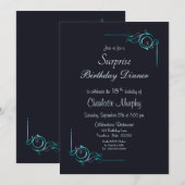 Decoratieve grens blauwe verrassingsjaar 18e verja kaart (Voorkant / Achterkant)