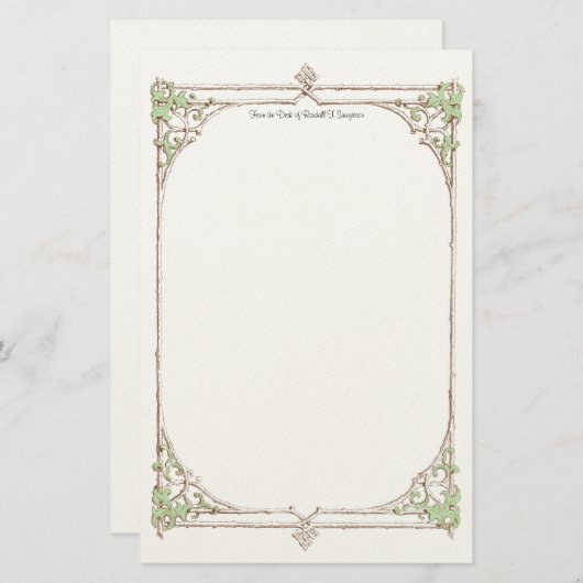 Decoratieve grens briefpapier (Voorkant / Achterkant)