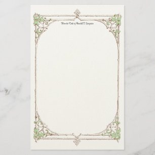 Decoratieve grens briefpapier