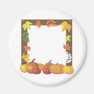 Decoratieve grens herfst magneet
