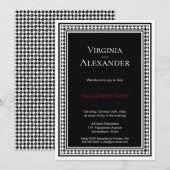 Decoratieve grens zwarte en witte partij kaart (Voorkant / Achterkant)