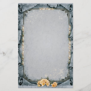 Decoratieve Grijs Briefpapier