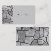 Decoratieve grijze steen die kijkt visitekaartje (Voorkant / Achterkant)