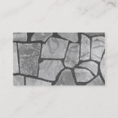 Decoratieve grijze steen die kijkt visitekaartje (Achterkant)