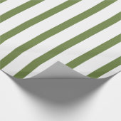 Decoratieve groene en witte strepen cadeaupapier (Hoek)