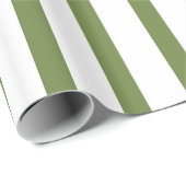 Decoratieve groene en witte strepen cadeaupapier (Rol Hoek)