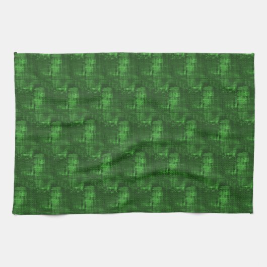 Decoratieve groene keukenhanddoek (Horizontaal)
