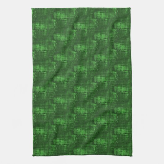 Decoratieve groene keukenhanddoek (Verticaal)