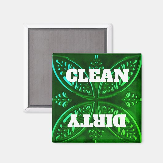 Decoratieve groene vaatwasser magneet (Voorkant / Achterkant)