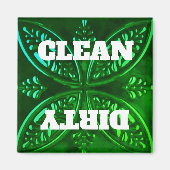 Decoratieve groene vaatwasser magneet (Voorkant)