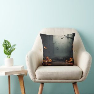 Decoratieve Halloween Pompoen Enge Vleermuizen Kussen