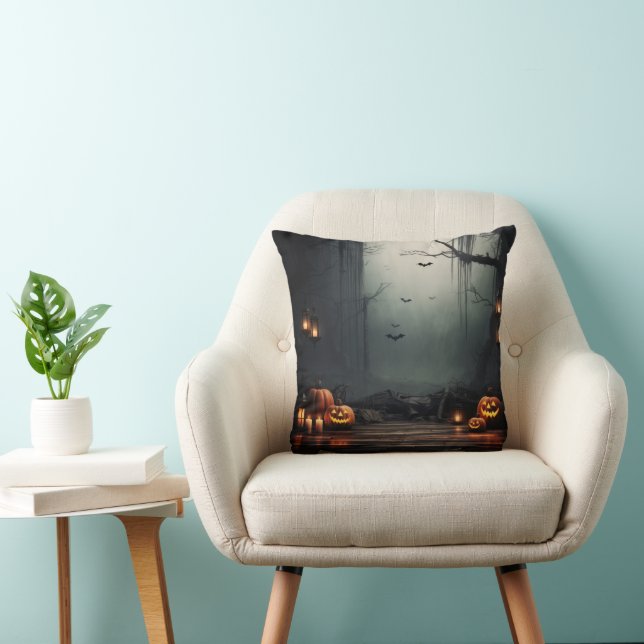  Decoratieve Halloween Pompoen Enge Vleermuizen Kussen (Stoel)