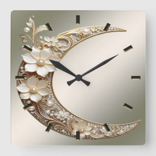 Decoratieve Halvemaan Frame Wandklok