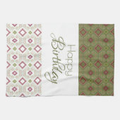 Decoratieve Happy Birthday Keukenhanddoek (Horizontaal)