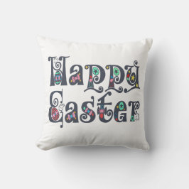 Decoratieve Happy Easter Typografie | Sierkussens Kussen